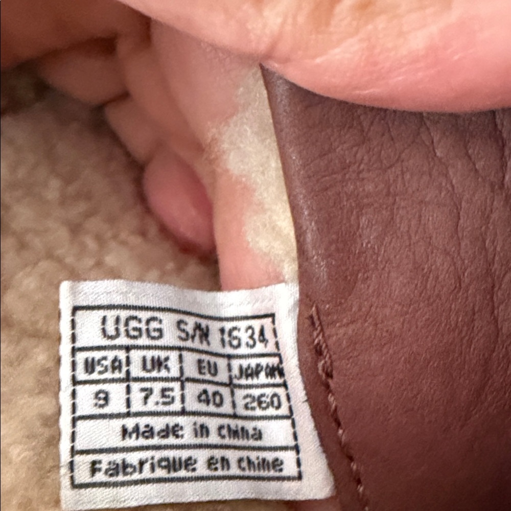 UGG Women's Tan Shearling Lace-Up Boots - Picture 4 of 7